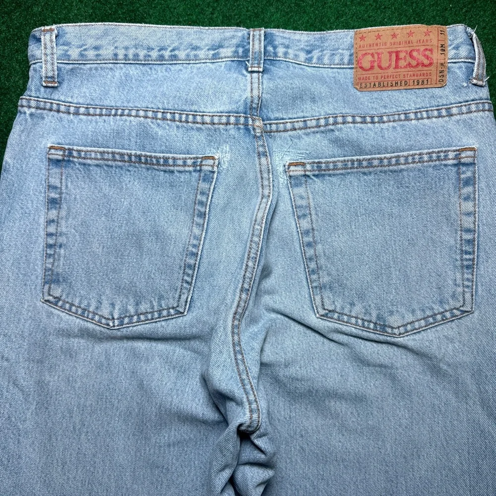 Y2k Guess Denim Light Wash Straight Leg Regular Fit Mens 34x34 Jeans